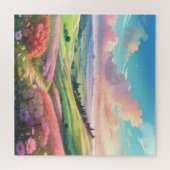 美しい自然の風景イラストレーション ジグソーパズル (横)