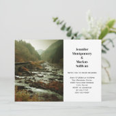 美しい自然の風景写真を使ったカジュアルな結婚式 招待状 (スタンド正面)