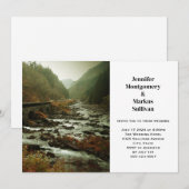 美しい自然の風景写真を使ったカジュアルな結婚式 招待状 (正面/裏面)