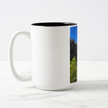 美しい自然の風景　ツートンカラーのコーヒーマグ