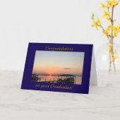 美しい自然の風景、卒業カード カード (黄色い花)