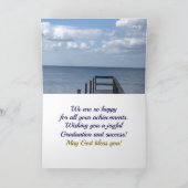 美しい自然の風景、卒業カード カード (内部)