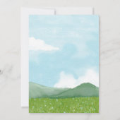 美しい自然の風景 春の少女 招待状 (裏面)