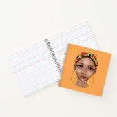 美しい自然の黒い少女 ノートブック (内部)