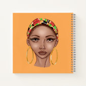 美しい自然の黒い少女 ノートブック (裏面)