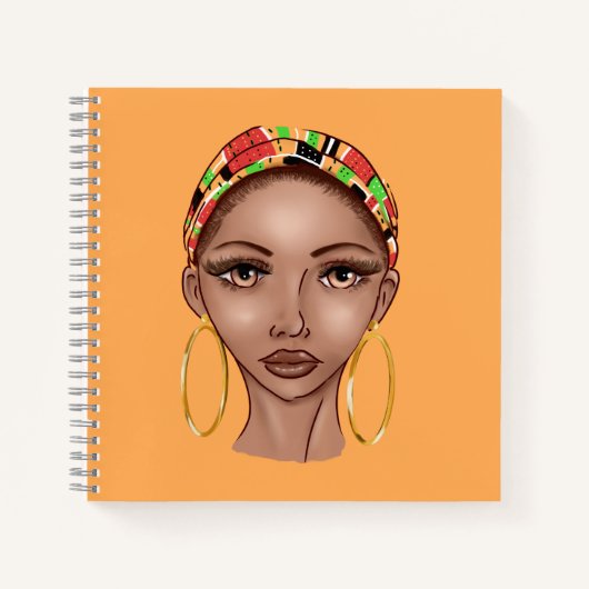 美しい自然の黒い少女 ノートブック (正面)