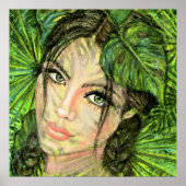 美しい自然ウーマンアート – オリジナル絵画ズ ポスター (正面)