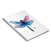 美しい自然カラフルグラフィックパターンドラゴンフル ノートブック (右側)