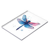 美しい自然カラフルグラフィックパターンドラゴンフル ノートブック (左側)