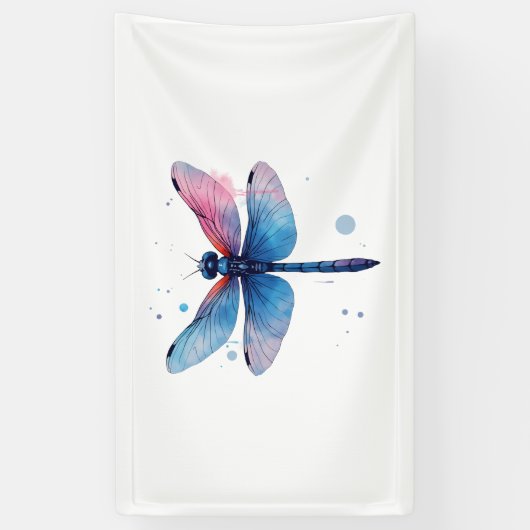 美しい自然カラフルグラフィックパターンドラゴンフル 横断幕 (縦)