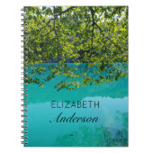 美しい自然ツリーズアンドレイクカスタム ノートブック (正面)