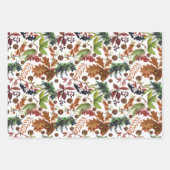 美しい自然パターン – ワイルドベリーと葉 ラッピングペーパーシート (正面3)