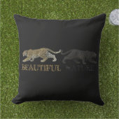 美しい自然ヒョウ アウトドアクッション (芝生)