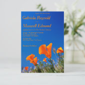 美しい自然フローラカリフォルニアポピー結婚ズ 招待状 (スタンド正面)