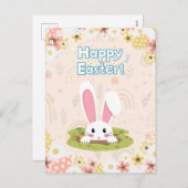美しい自然フローラ卵子供へハッピーイースター シーズンポストカード (正面/裏面)
