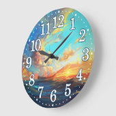 美しい自然時計 ラージ壁時計 (傾斜)