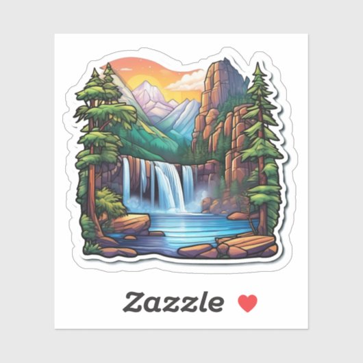 美しい自然独身のスクエアステッカー シール (シート)