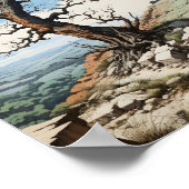 美しい自然独身の景観 ポスター (角)