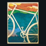 美しい自転車のアートワーク – Bike NY ポスター<br><div class="desc">この美しい自転車のアートワークは、Carl HuberによってロチェスターNYの2012スポークとインクバイクフェスティバルのために作成された。それは完全にデジタルである。シュウィン・ワールド・スポーツのシルエットは、ニューヨークのアディロンドバック地方の美しい風景の上に座っている。作品のタイトルは「Bike NY」バリューマット紙のこの美しいポスターを活用</div>