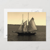 美しい船の海 ポストカード (正面/裏面)