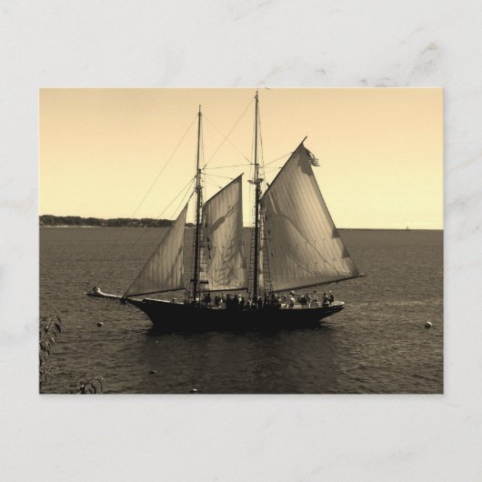 美しい船の海 ポストカード (正面)
