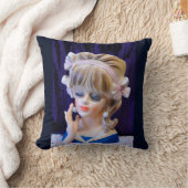 美しい船員の女の子の頭部のつぼの人形のピンクの弓 クッション (ブランケット)