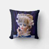 美しい船員の女の子の頭部のつぼの人形のピンクの弓 クッション (正面)