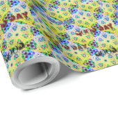 美しい良い日グリーンイエローマンダラ ラッピングペーパー (ロールコーナー)