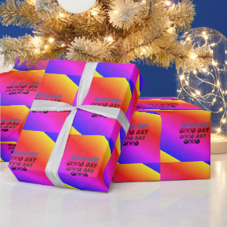 美しい良い日レッドピンクブルーマンダラ ラッピングペーパー