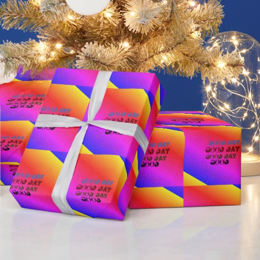 美しい良い日レッドピンクブルーマンダラ ラッピングペーパー (クリスマス)