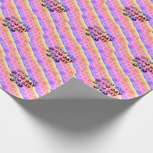 美しい良い日レッドピンクマンダラ ラッピングペーパー (角)