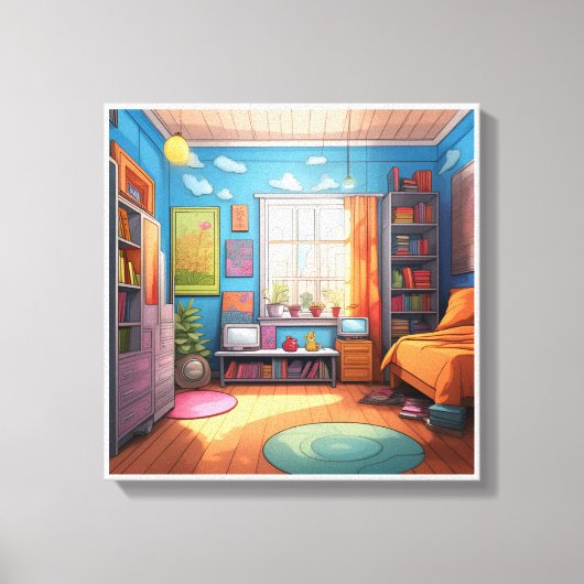 美しい色のためのキャンバスに印刷されたイメージ， 46 キャンバスプリント (正面)