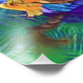 美しい色のオウムのポスタ絵を描ー フォトプリント            (角)