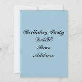 美しい色のハッピーバースデーバルーンカード 招待状 (裏面)