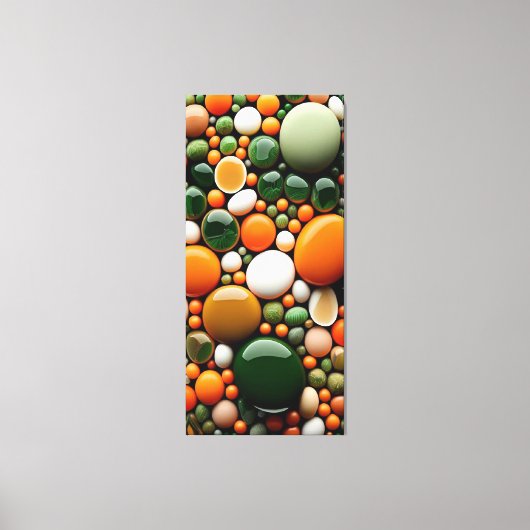 美しい色のミックス小石のキャンバス印刷 キャンバスプリント (正面)