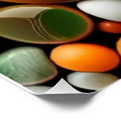 美しい色のミックス小石の光沢のあるポスター ポスター (コーナー)