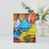 美しい色のモロッコタジン料理 ポストカード (スタンド正面)