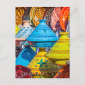 美しい色のモロッコタジン料理 ポストカード (正面)