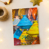 美しい色のモロッコタジン料理 ポストカード