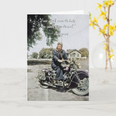 美しい色のヴィンテージオートバイ写真 カード