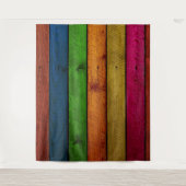 美しい色の木製の板 タペストリー (正面)