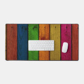 美しい色の木製の板 デスクマット (キーボード&マウス)