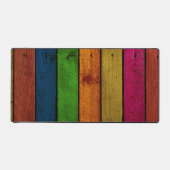 美しい色の木製の板 デスクマット (正面)