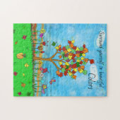 美しい色の紅葉 カラフル ジグソーパズル (横)