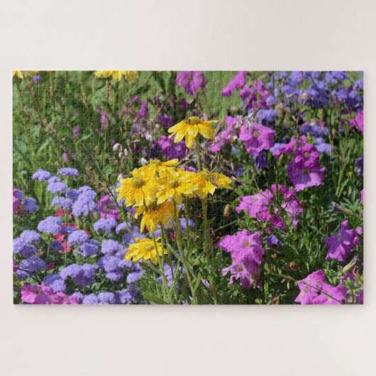 美しい色の花の束の写真 ジグソーパズル (横)
