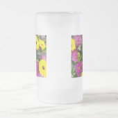 美しい色の花 フロストグラスビールジョッキ (中央)