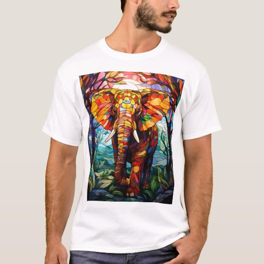 美しい色の象 Tシャツ (正面)