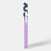 美しい色合いの青とラベンダーの水玉模様 Case-Mate iPhoneケース (裏面 / 左)