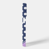 美しい色合いの青とラベンダーの水玉模様 Case-Mate iPhoneケース (裏面 / 右)