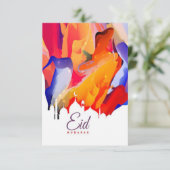 美しい色彩の飛沫がデザインされたカード (スタンド正面)